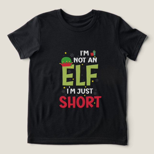 Ich bin kein Elf-Familie Weihnachtsjs passen zusam Tri-Blend Shirt (Design Vorderseite)