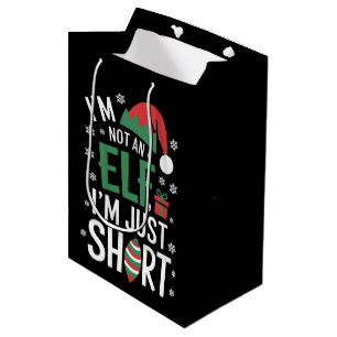 Ich bin kein Elf, nur klein, lustiges Weihnachten Mittlere Geschenktüte