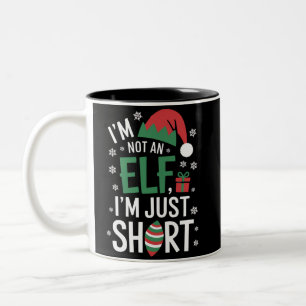 Ich bin kein Elf, nur klein, lustiges Weihnachten  Zweifarbige Tasse
