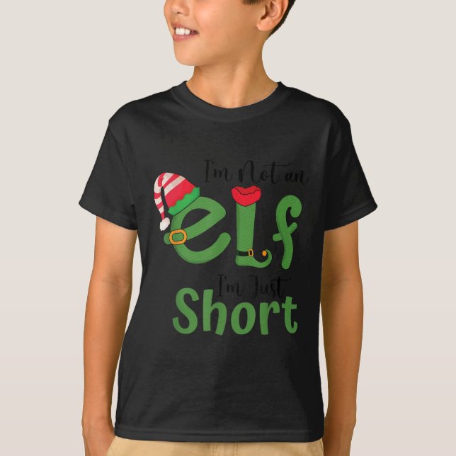 Ich bin kein Elf, nur Kurze lustige Weihnachtsmänn T-Shirt (Vorderseite)