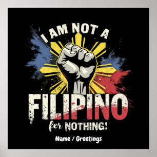Ich bin kein Filipino für nichts Duterte-Unterstüt Poster