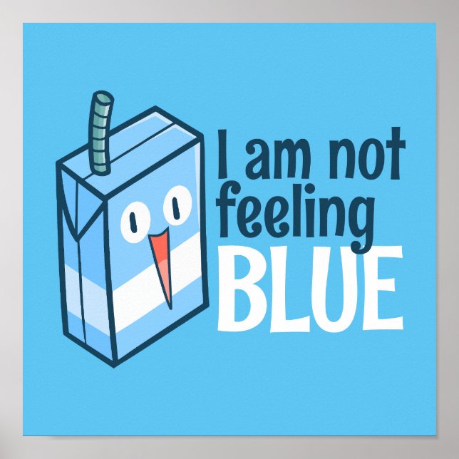 Ich bin kein Gefühl-blaues Sweatshirt Poster (Vorne)