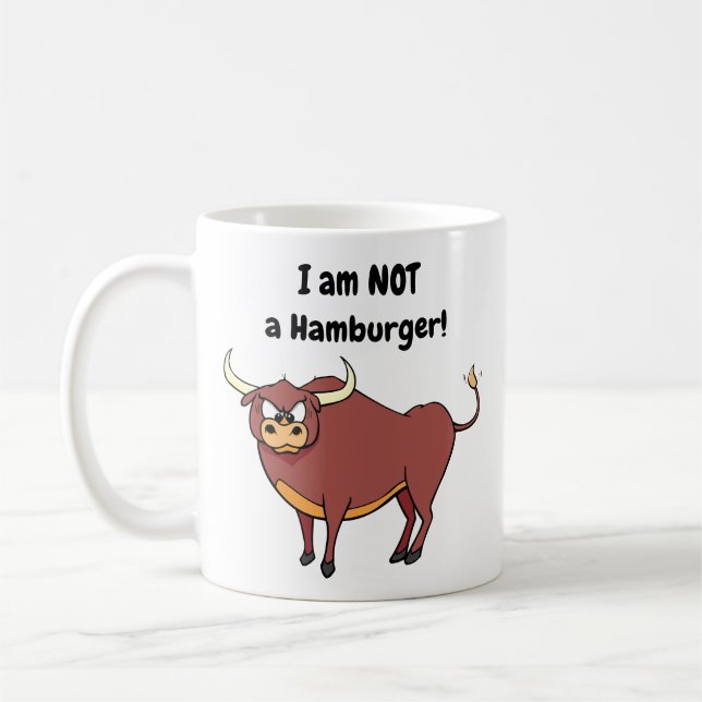 Ich bin KEIN Hamburger! - vegetarisch Kaffeetasse (Links)