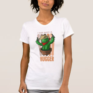 Ich bin kein Hugger Funny Sarcastic Cowboy Cactus T-Shirt
