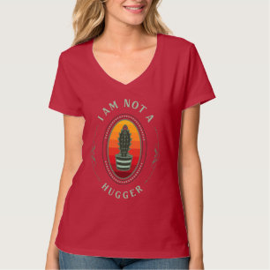 Ich bin kein Hugger Funny Vintag Cactus Sarcastic T-Shirt