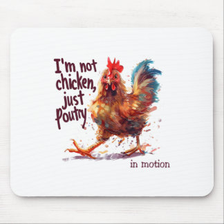 Ich bin kein Huhn, nur Geflügel Lustiger Hahn Baue Mousepad