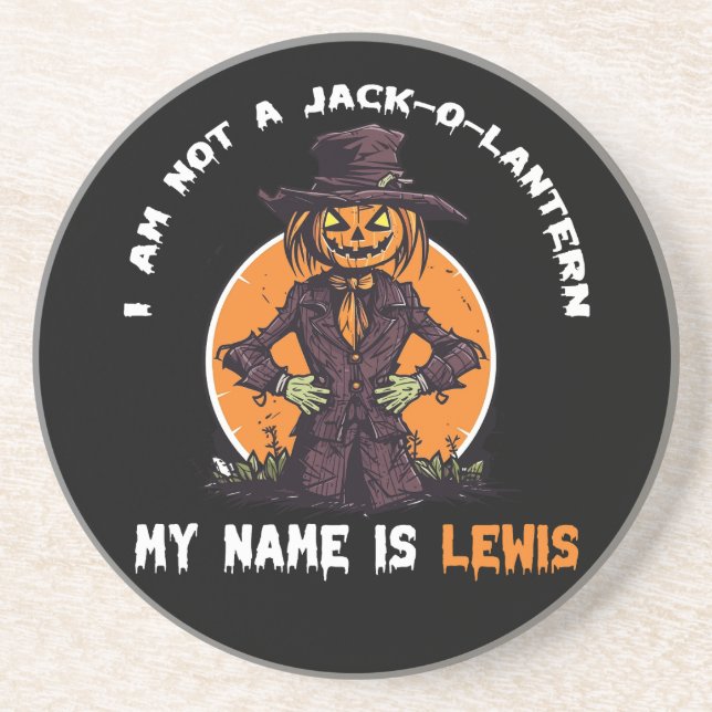 Ich bin kein Jack-o-Lantern Mein Name ist Lewis Getränkeuntersetzer (Vorne)