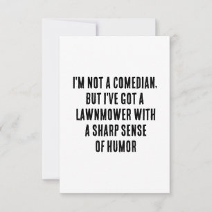 Ich bin kein Komiker, aber ich habe mit einem Rase Dankeskarte
