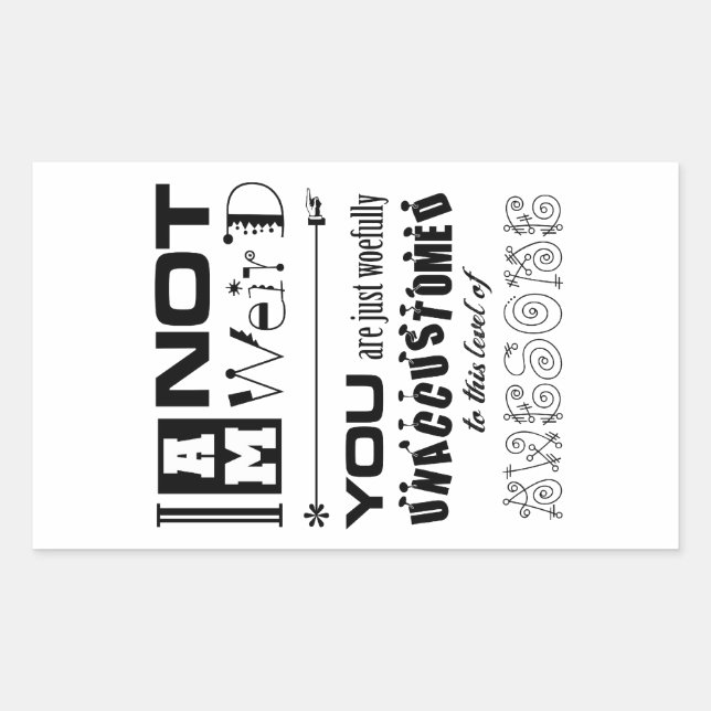 Ich bin kein komischer Aufkleber (Vorderseite)