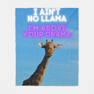 Ich bin kein Lama, ich bin eine Giraffe, die über Fleecedecke