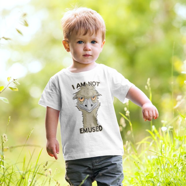 Ich bin kein lustiger Emu Pun Baby T-shirt (Von Creator hochgeladen)