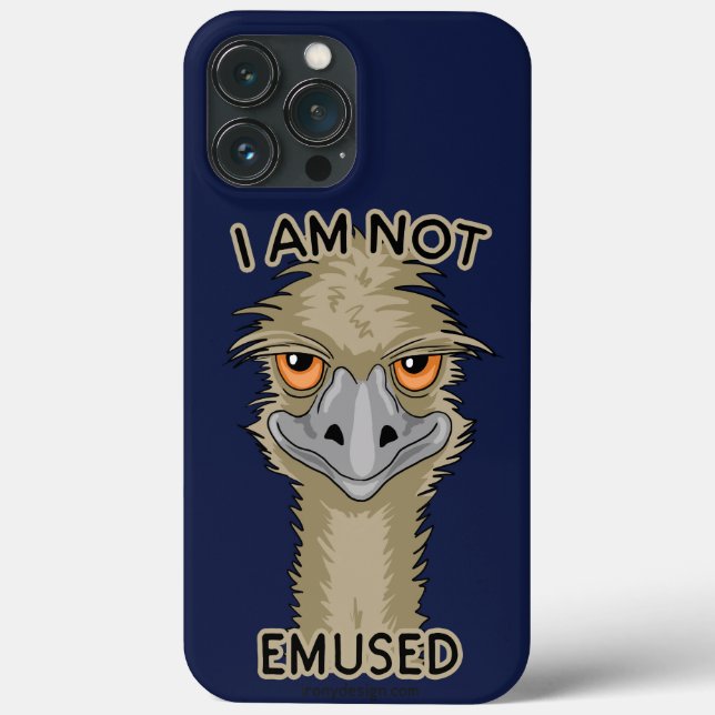 Ich bin kein lustiger Emu Pun Case-Mate iPhone Hülle (Rückseite)