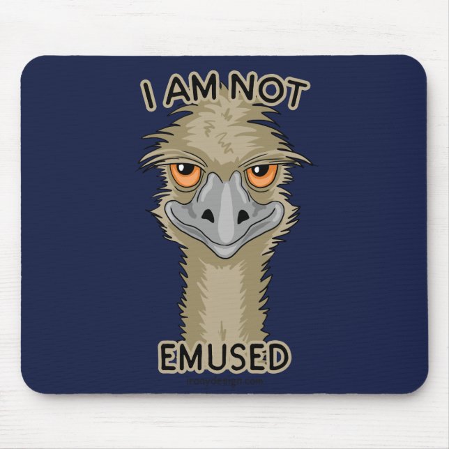 Ich bin kein lustiger Emu Pun Mousepad (Vorne)