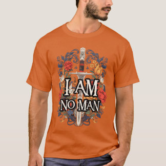 Ich bin kein Mann Schwert und Blumen Weiße Fantasy T-Shirt