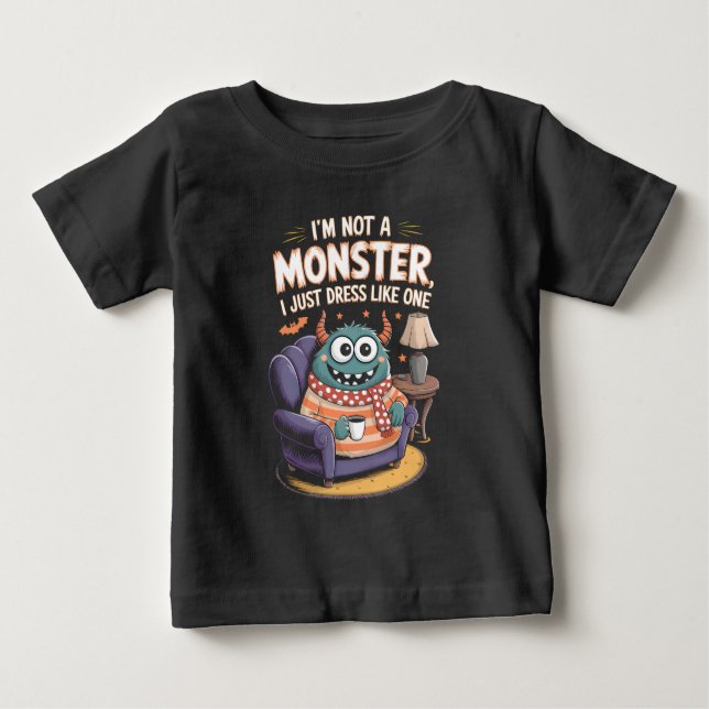 Ich bin kein Monster, das ich nur wie ein Hallowee Baby T-shirt (Vorderseite)