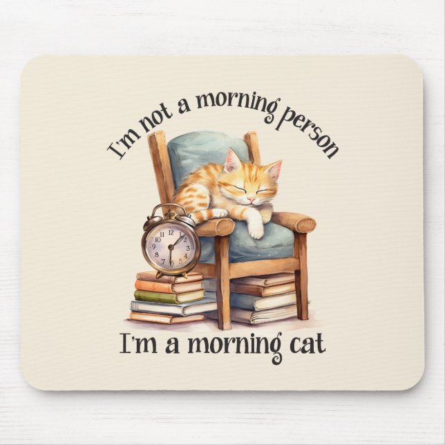 Ich bin kein Morgen Mousepad (Vorne)