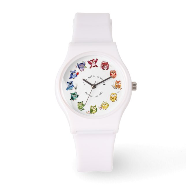 Ich bin kein Morgenmensch, der Regenbogeneihu hat Armbanduhr (Vorderseite)