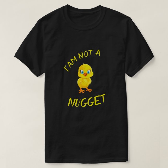 ICH BIN KEIN NUGGET veganes Hemd T-Shirt (Design vorne)