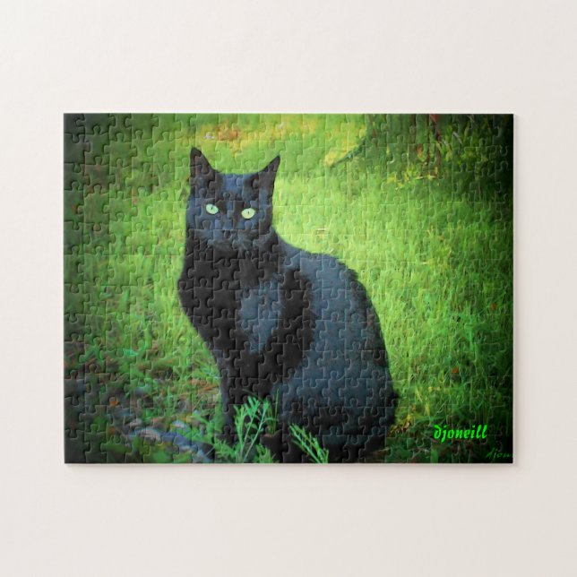 Ich bin kein Pech! Black Cat Jigsaw Puzzle (Horizontal)