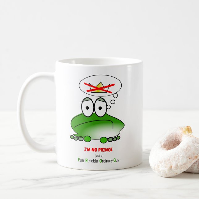 Ich bin kein Prinz. Nur ein FROG Kaffeetasse (Mit Donut)