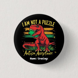 Ich bin kein Puzzle, der Autismus akzeptiert Button