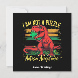 Ich bin kein Puzzle, der Autismus akzeptiert Einladung