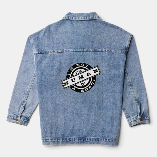 Ich bin kein Roboter Denim Jacket Jeansjacke (Rückseite)