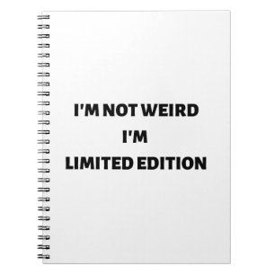 Ich bin kein seltsames Notebook in limitierter Auf Notizblock