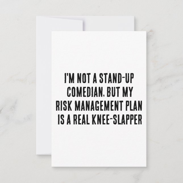 Ich bin kein Stand-up-Comedian, aber mein Risikoma Dankeskarte (Vorderseite)