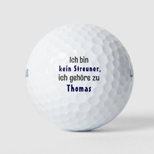 Ich bin kein Streuner - Ich bin kein Streuner Golfball (Vorderseite)