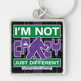 Ich bin kein verrückter, lustiger Hockey-Goalie-Ke Schlüsselanhänger