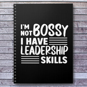 Ich bin keine Bossy Funny Quote Office Notizblock