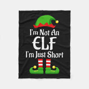 Ich bin keine Elfen-Familien-Weihnachts-PJs passen Fleecedecke