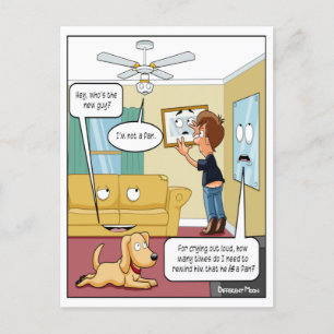 Ich bin keine Fan Punny Postcard Postkarte