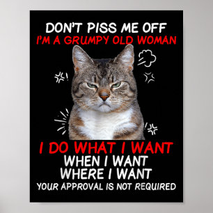 Ich bin keine junge Frau, die ich tue, was ich Gew Poster