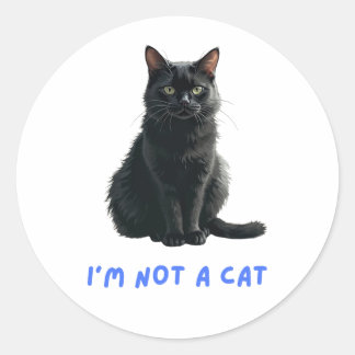 Ich bin keine Katze Runder Aufkleber