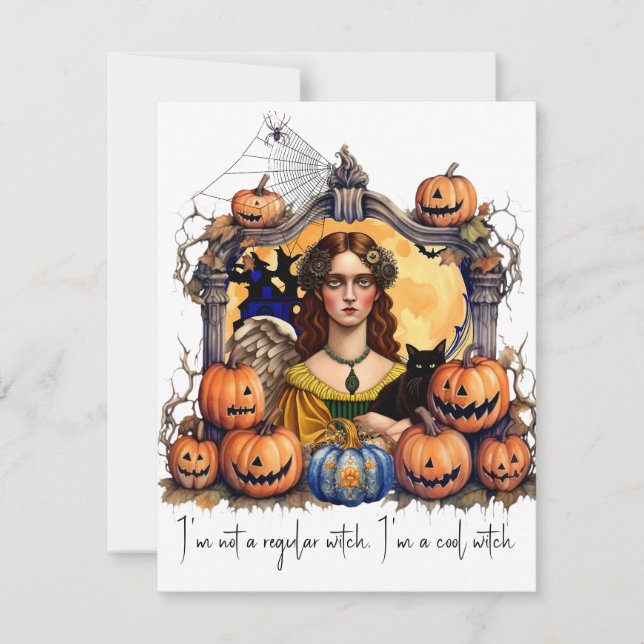 Ich bin keine normale Hexe, ich bin eine coole Hex Mitteilungskarte (Vorderseite)