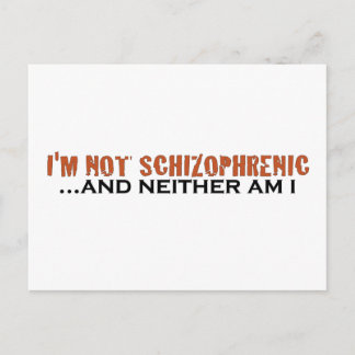 Ich bin keine Schizophrenie Postkarte