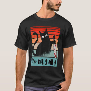 Ich bin keine unschuldige Katze mit Messer Funny H T-Shirt