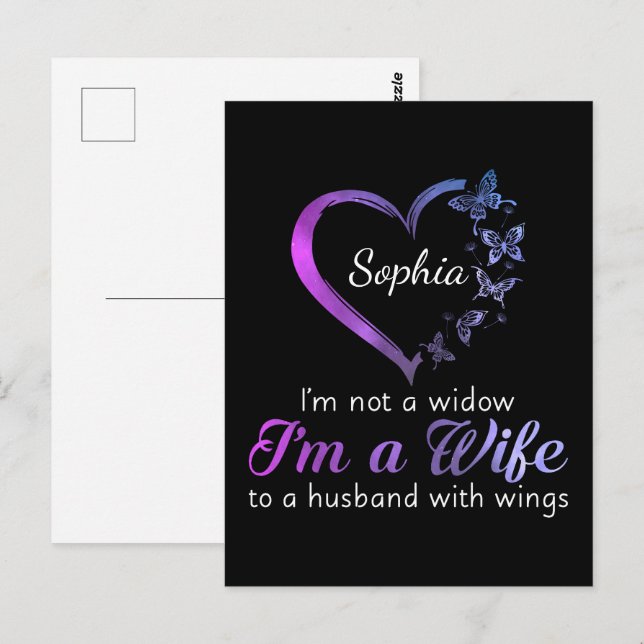 Ich bin keine Witwe, ich bin eine Ehefrau zu einem Postkarte (Vorne/Hinten)