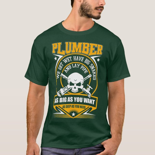 Ich bin    Klempner. Ich kann Pipe legen T-Shirt (Vorderseite)
