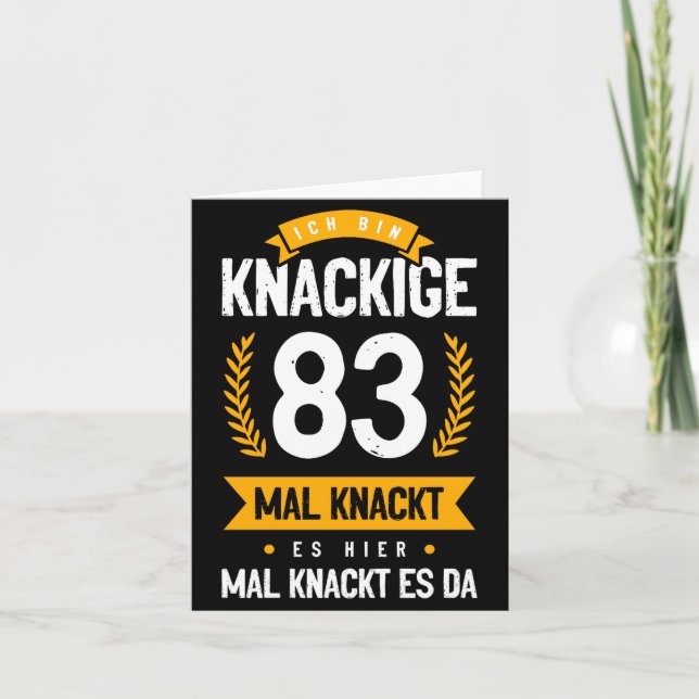 Ich Bin Knackige 83 Mal Knackt Es Hier Mal Knackt  Karte (Vorderseite)