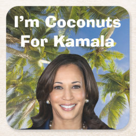 Ich bin Kokosnüsse für Kamala Rechteckiger Pappuntersetzer