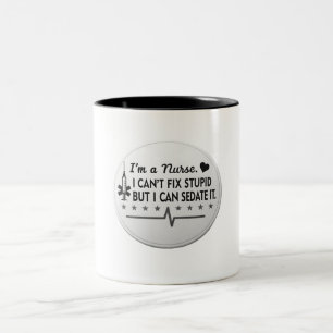 Ich bin Krankenschwester, Lustiges Geschenk für Fr Zweifarbige Tasse