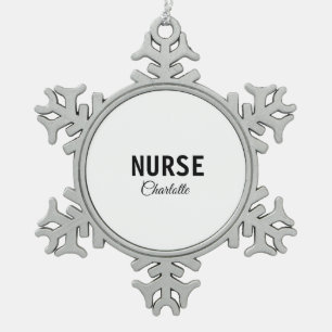 Ich bin Krankenschwester medizinischen Fachmann Fü Schneeflocken Zinn-Ornament