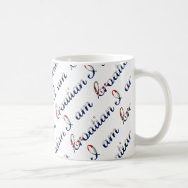 Ich bin kroatisches Country Pride Typografy Patter Kaffeetasse