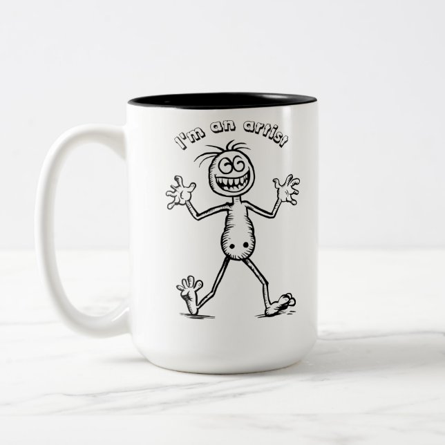 Ich bin Künstlerin Zweifarbige Tasse (Links)