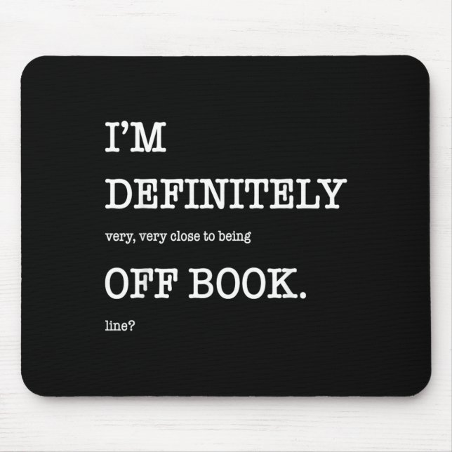 Ich bin kurz davor, das Buch wie Reader Book auswe Mousepad (Vorne)