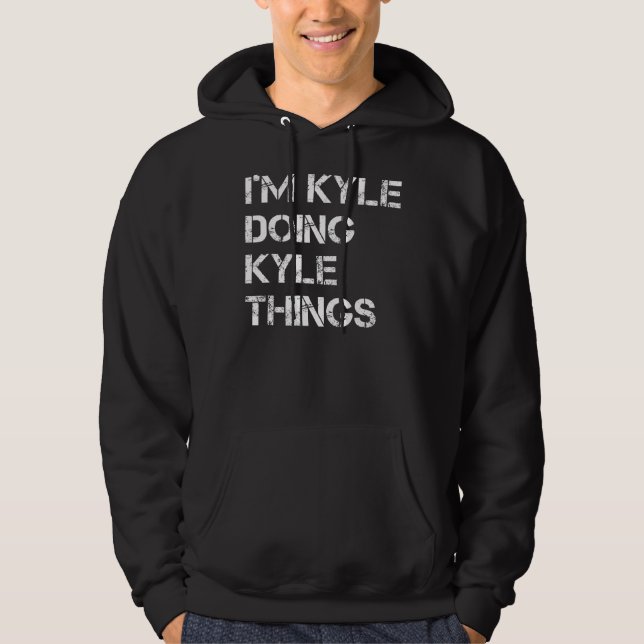 Ich bin Kyle Doing Kyle Things Funny Christmas Hoodie (Vorderseite)