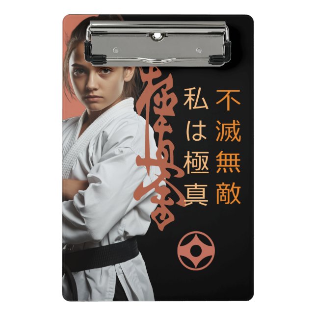 Ich bin Kyokushin - Unzerbrechlich, Unaufhaltsam,  Mini Klemmbrett (Vorderseite)